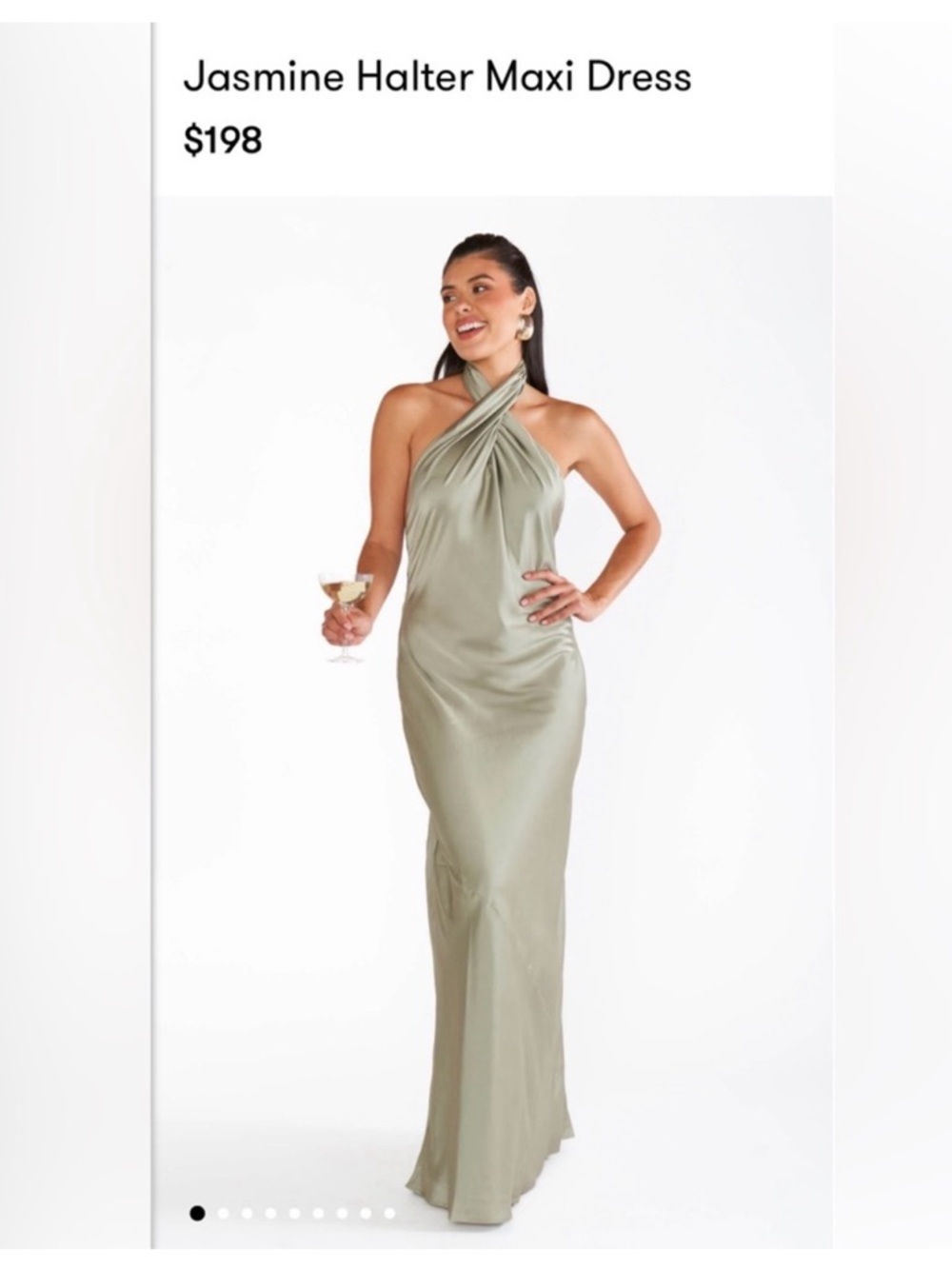 Show me your mumu jasmine satin maxi dress